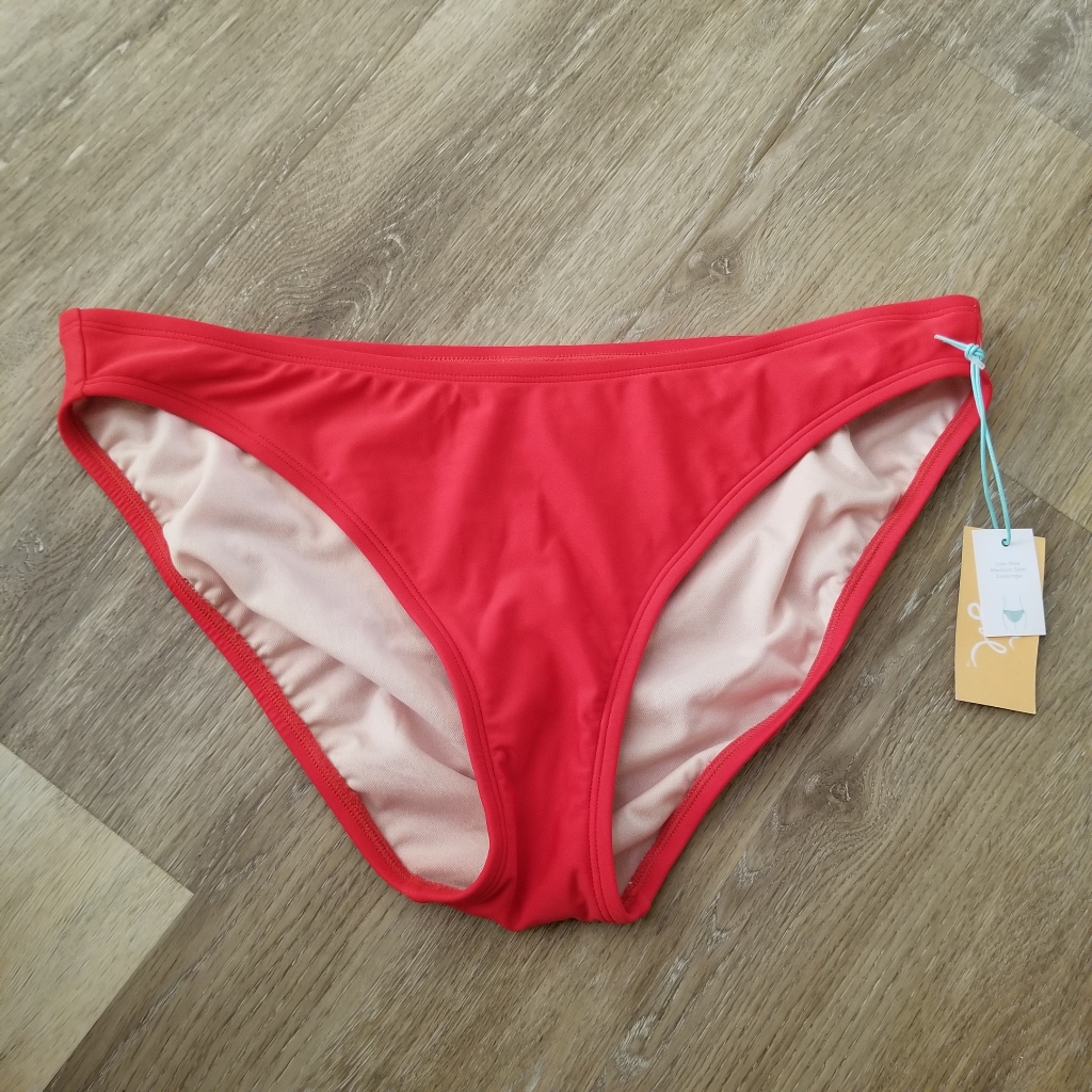 Nwt Kona Sol Red Low Rise Medium Coverage Bikini Bottom Size Large